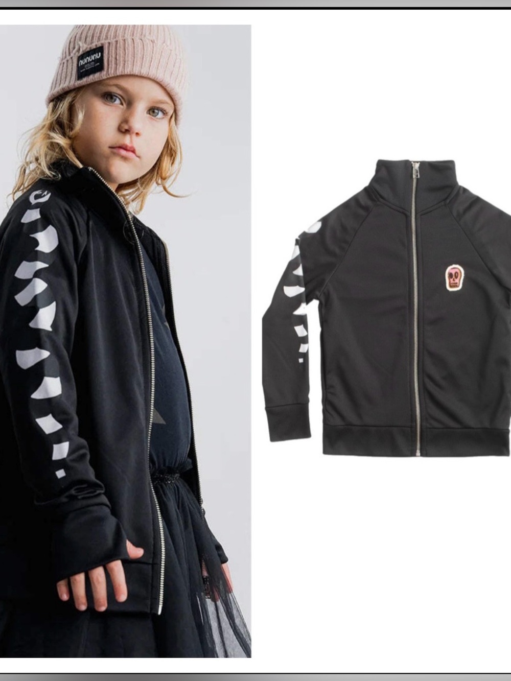 NUNUNU TOTAL STRIPEY SNAKES SPORTY  JACKET KIDS SIZE:10-11